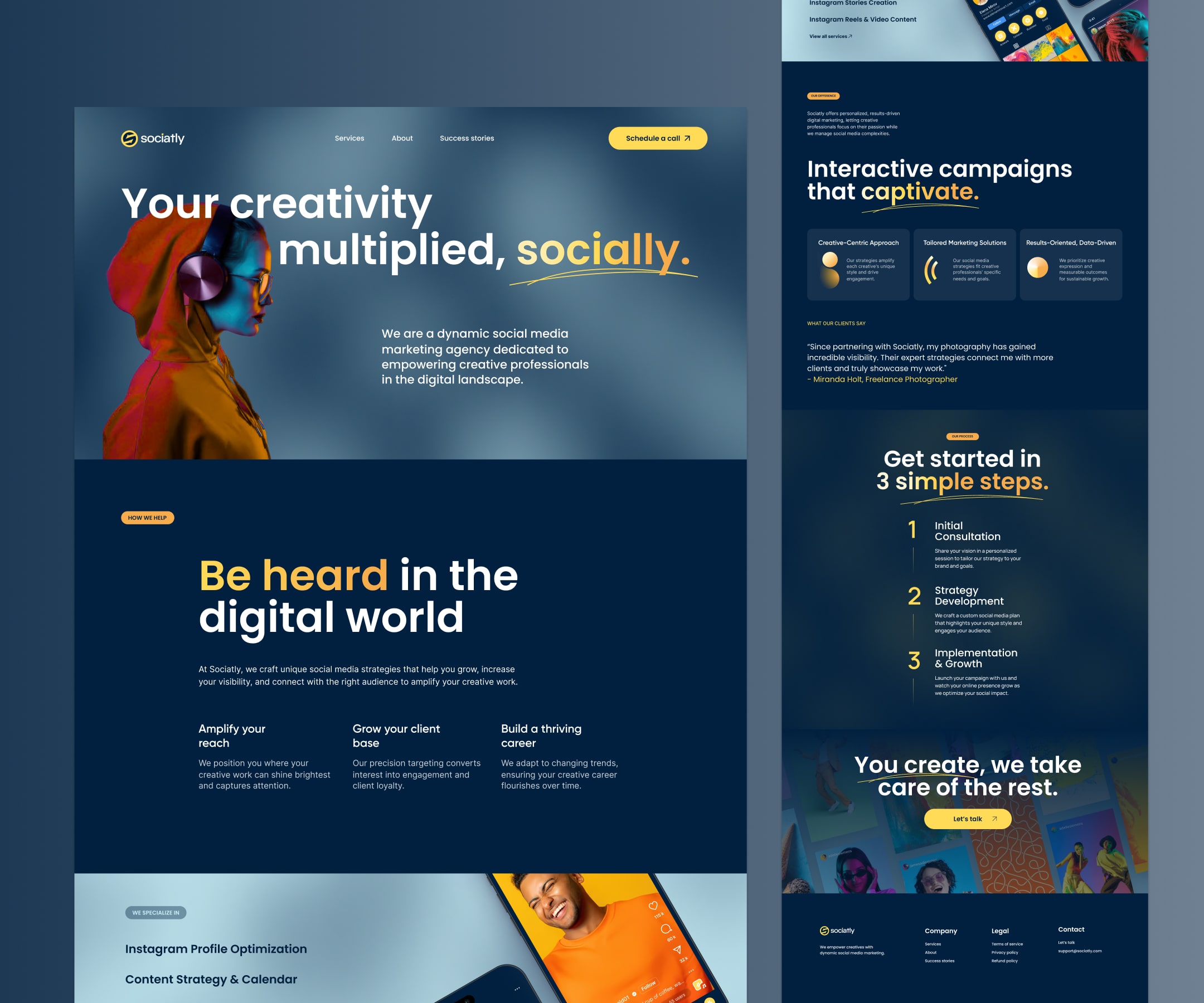 screenshot of Sociatly website